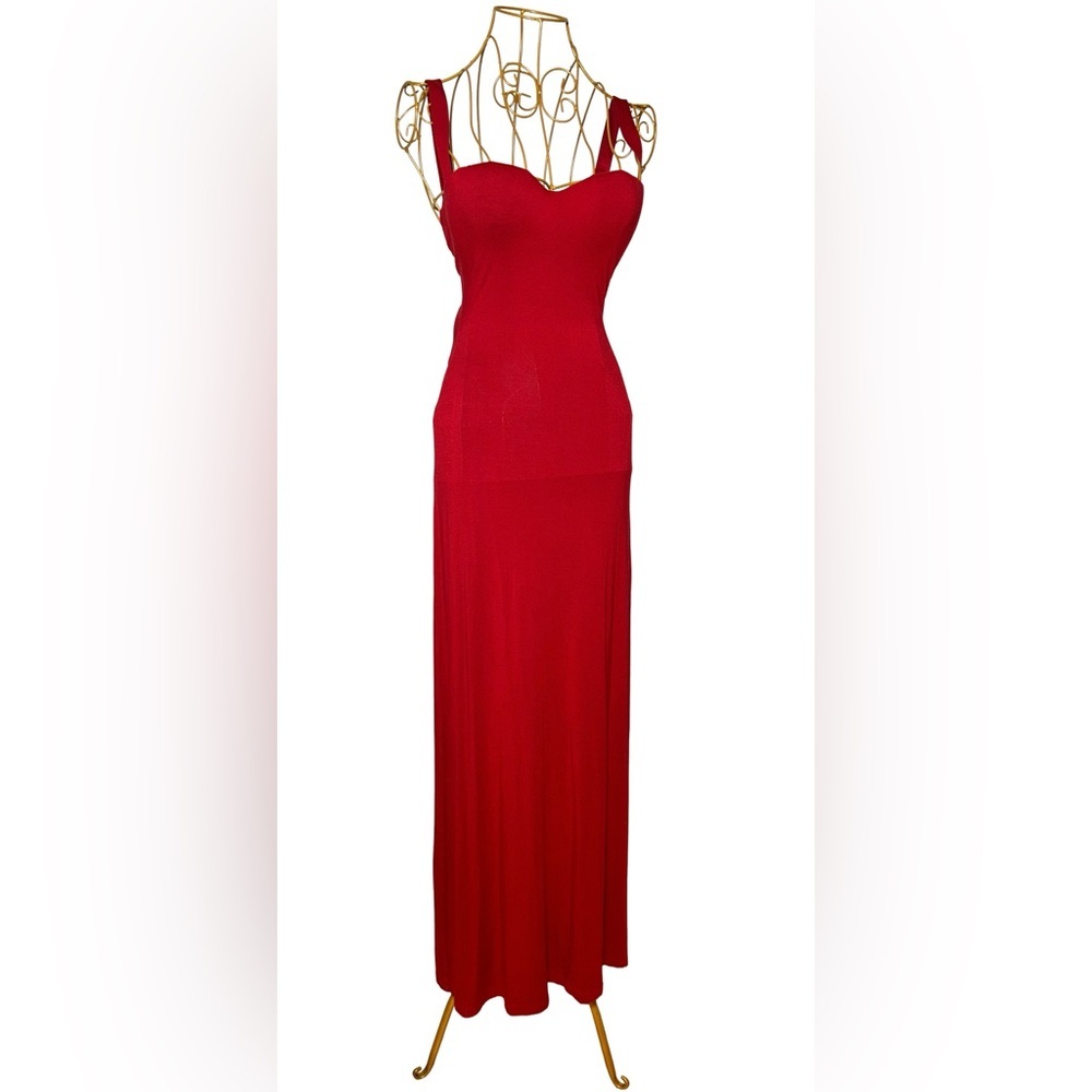 Cosabella Hot Pink Maxi Dress with Cutout Back - Picture 2 of 13